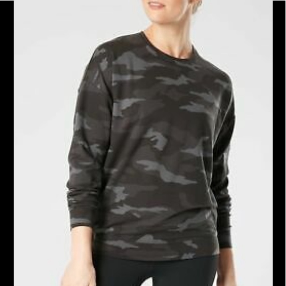 Athleta Studio to Street Camo Sweatshirt